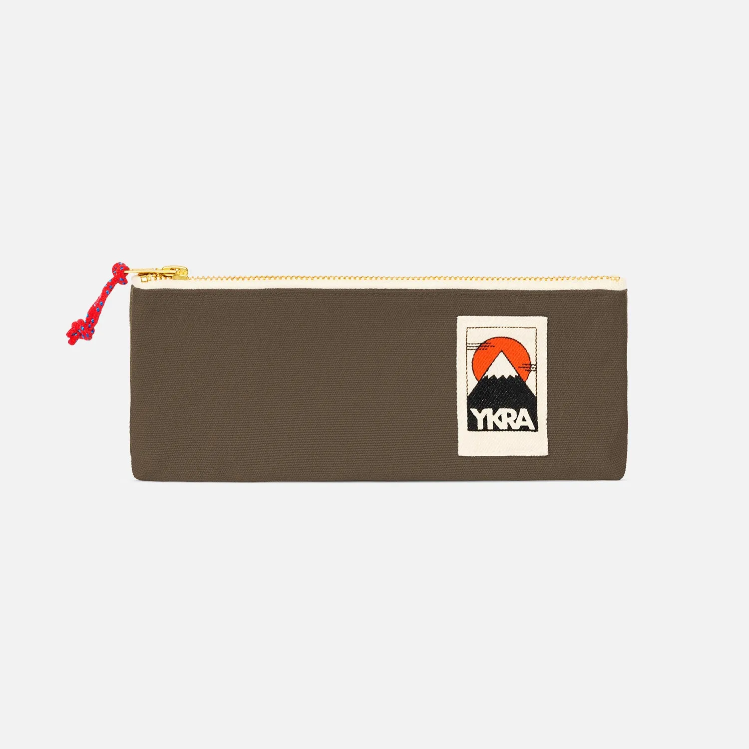 Cotton Canvas Pencil Case - Khaki