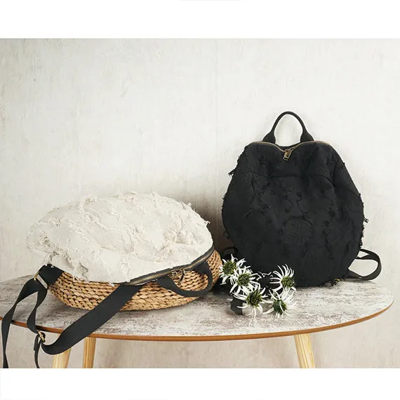 Cotton Linen Women Bags Simple Style Women Backpack Shoulder Bag