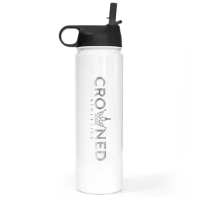 Crowned Water Bottle - White