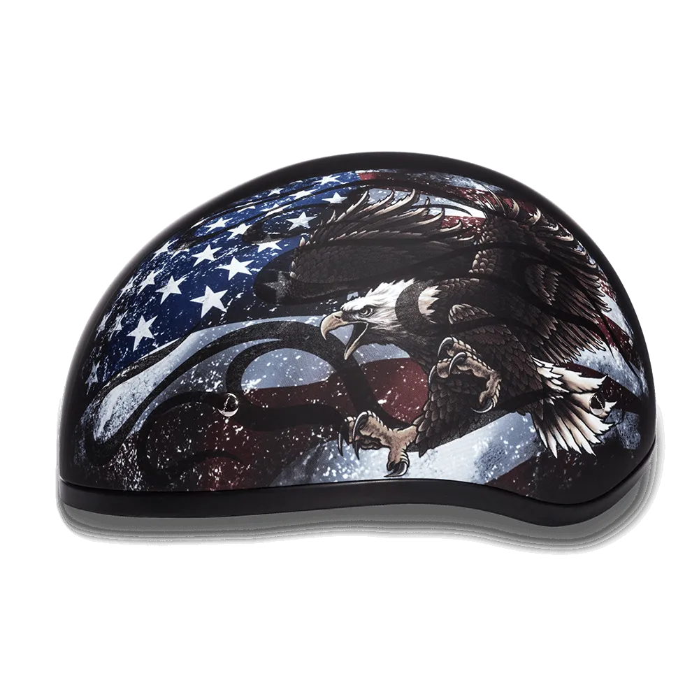 D6-USA D.O.T. Daytona Skull Cap with USA Flag and Eagle