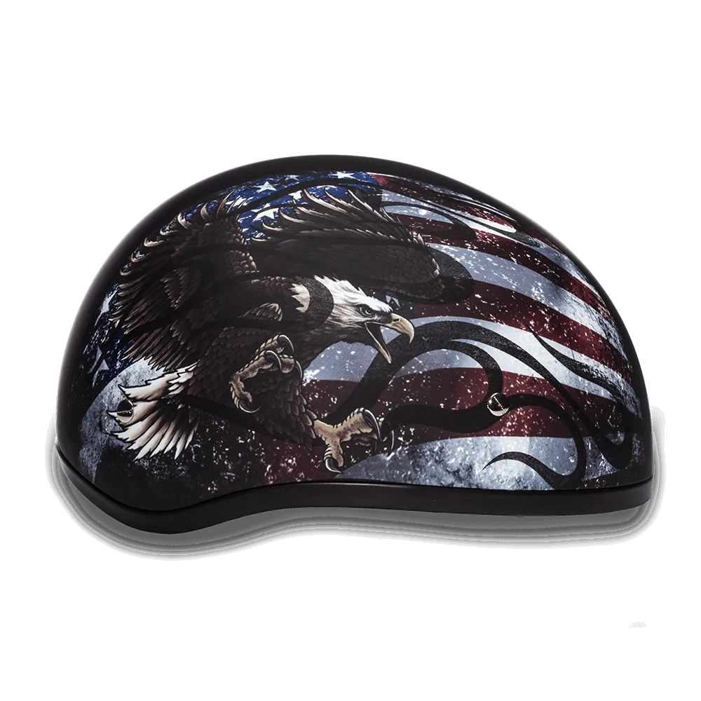 D6-USA D.O.T. Daytona Skull Cap with USA Flag and Eagle