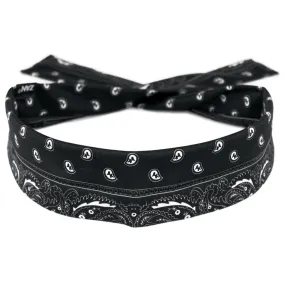 DP101 Cooldanna® Polyester, Black Paisley