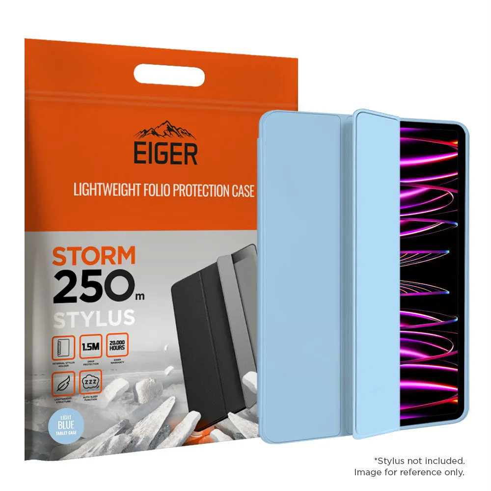 Eiger Storm 250m Stylus Case for Apple iPad Pro 12.9 (2021) / (2022) in Light Blue