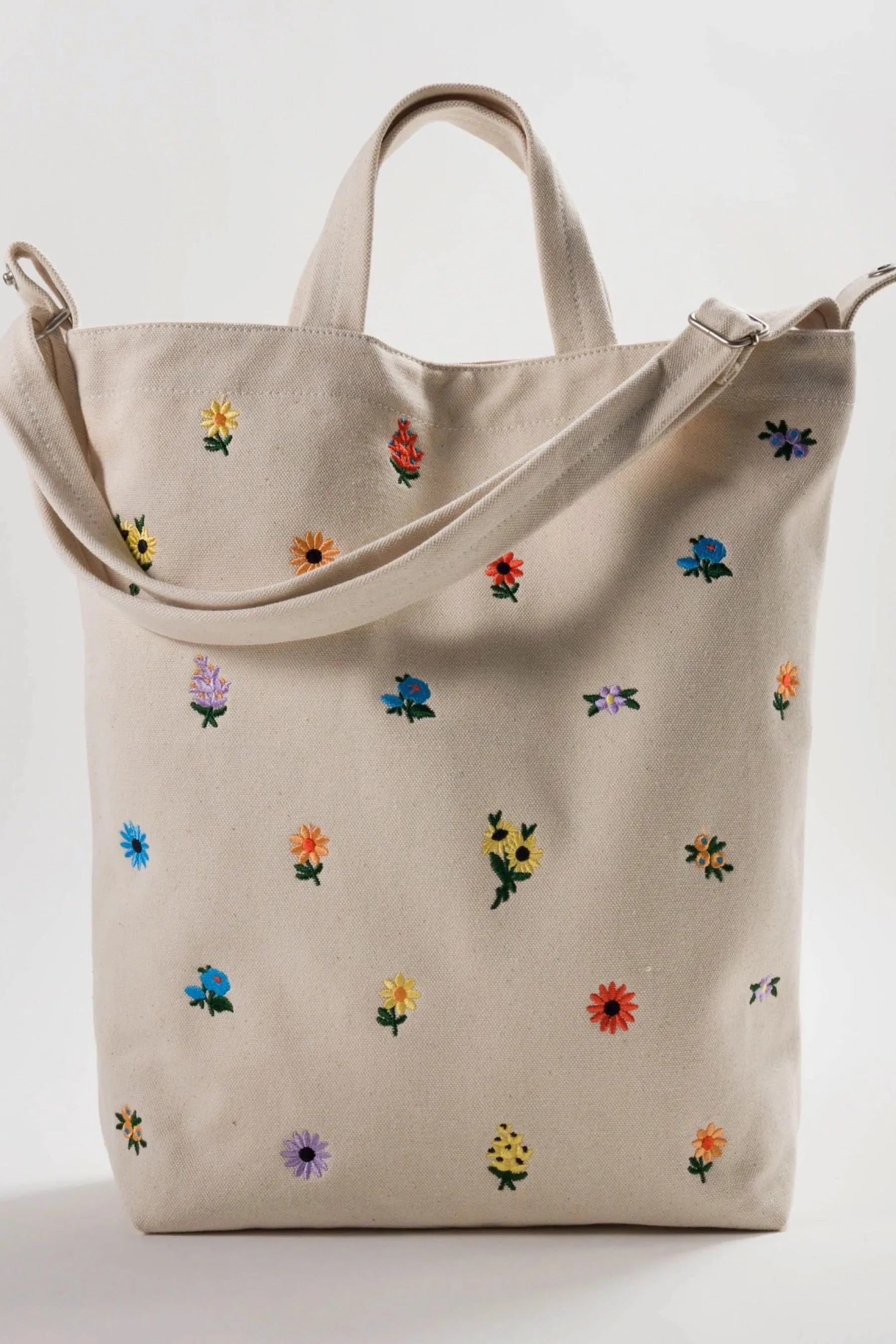 Embroidered Ditsy Floral Duck Bag