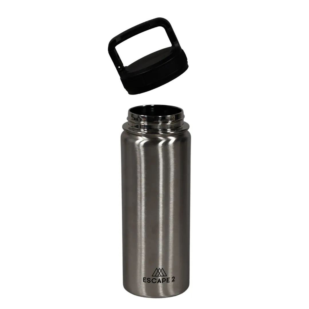 Explorer Water Bottle 1L Black  SS