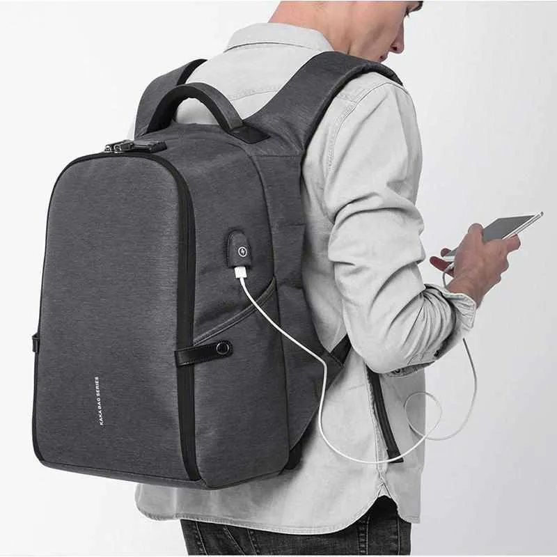 Fashion Functional 15.6 inch Laptop Backpack - Anti theft/Large Capacity/USB Recharging