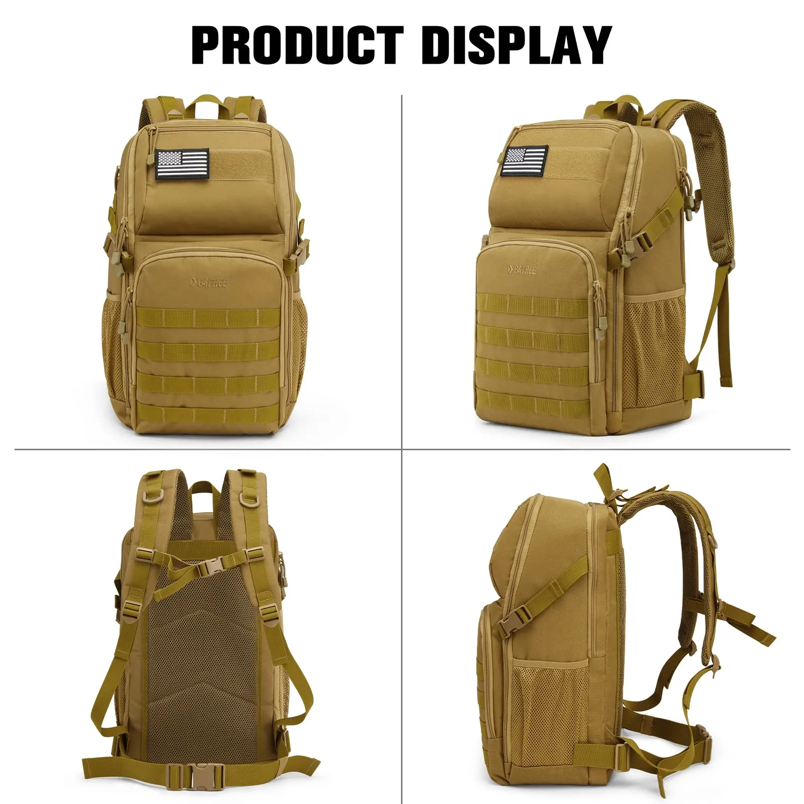 G4Free 35L Military Tactical Backpack Survival Molle Pack