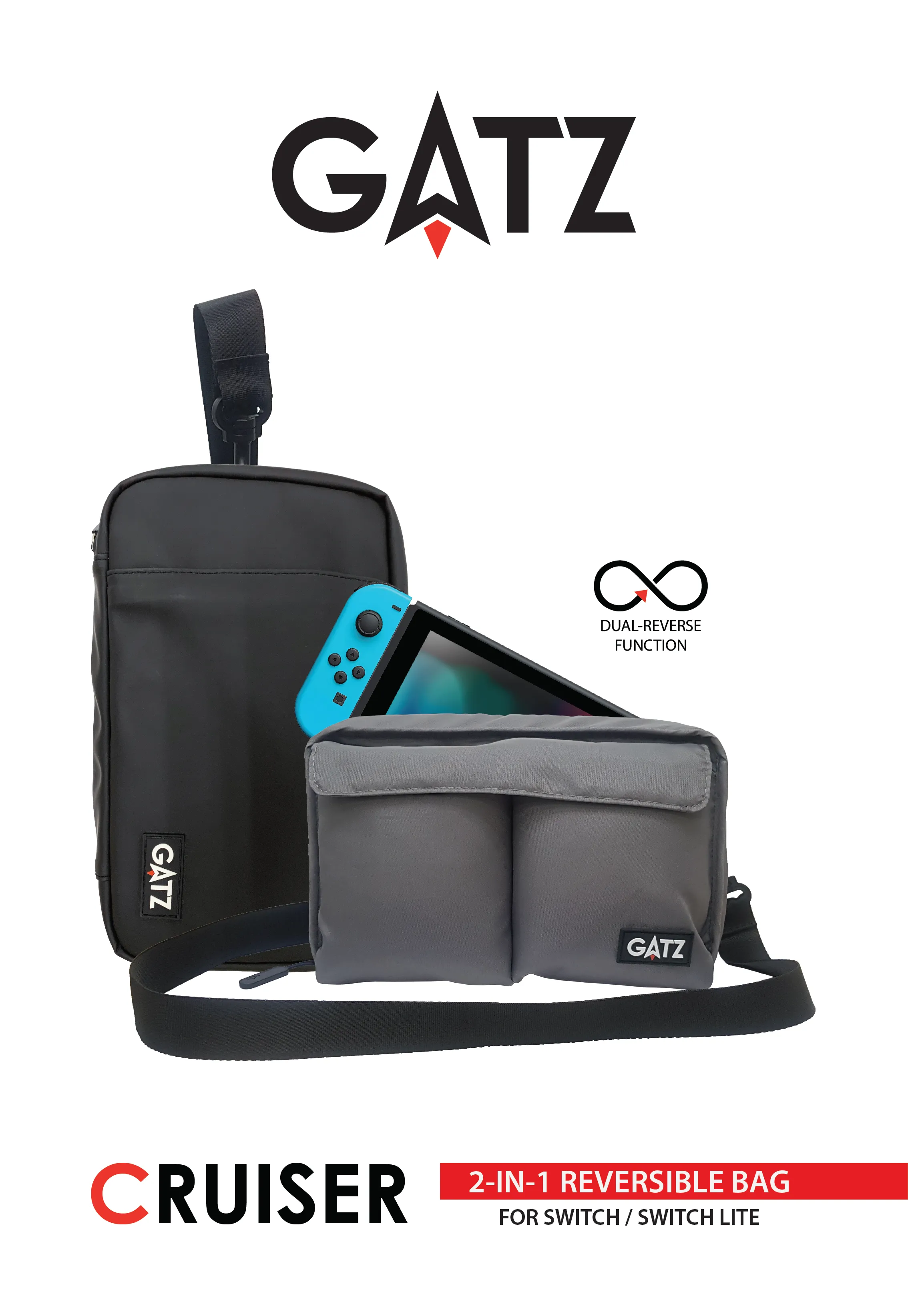 Gatz Cruiser 2-In-1 Reversible Bag for Nintendo Switch / Lite / OLED