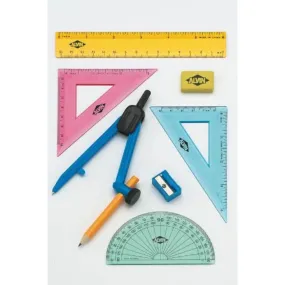 Geometry Set with Compass 8 Piece