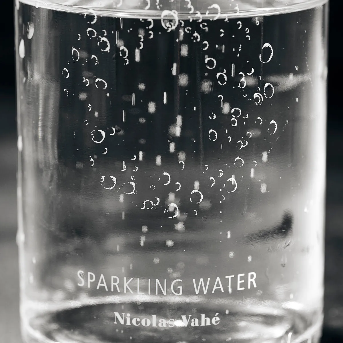 Glass Water Bottle with Lid - Sparkling