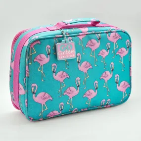 Go Green Lunch Box - Flamingo with Pink Box