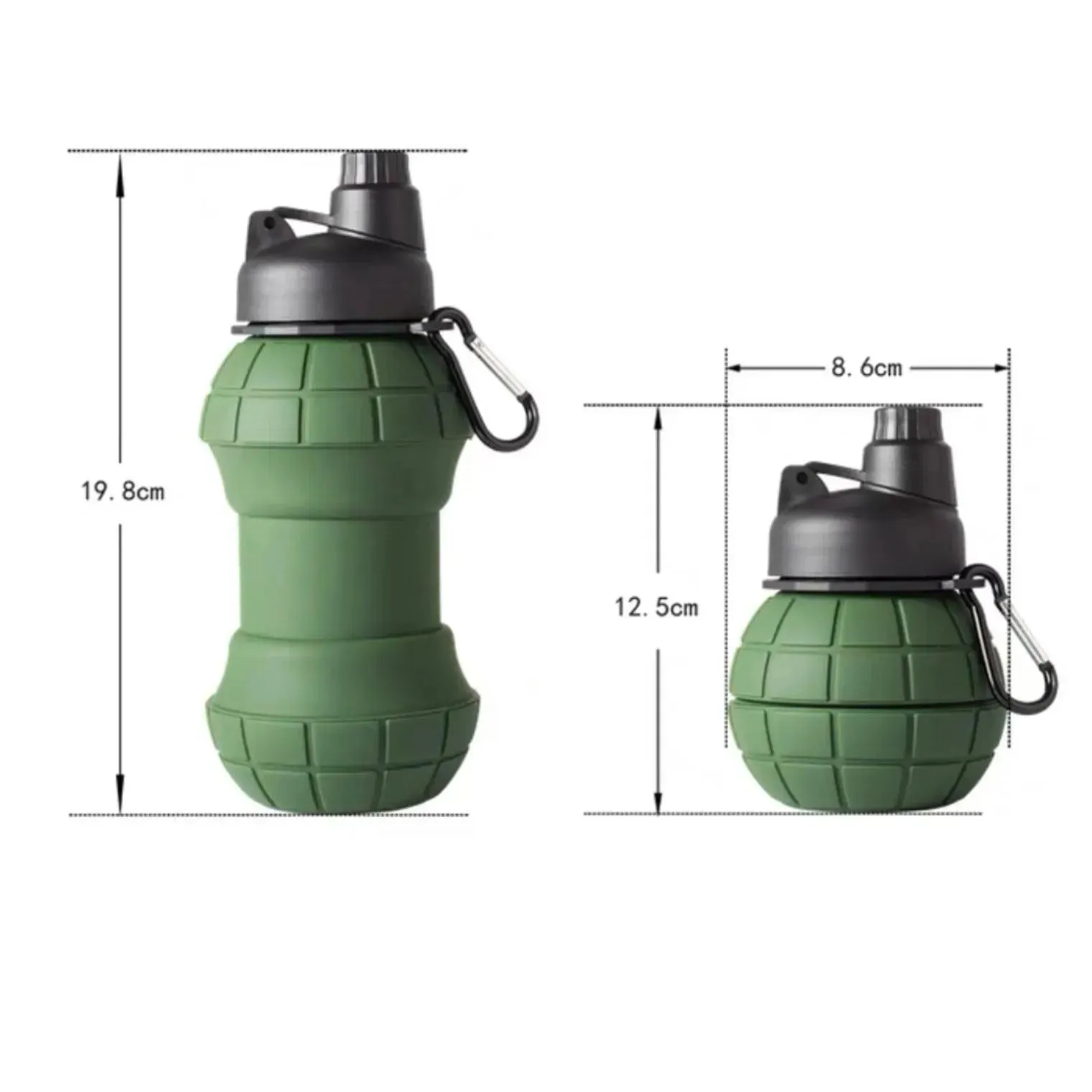 Grenade Silicon Folding Bottle (550 ml)