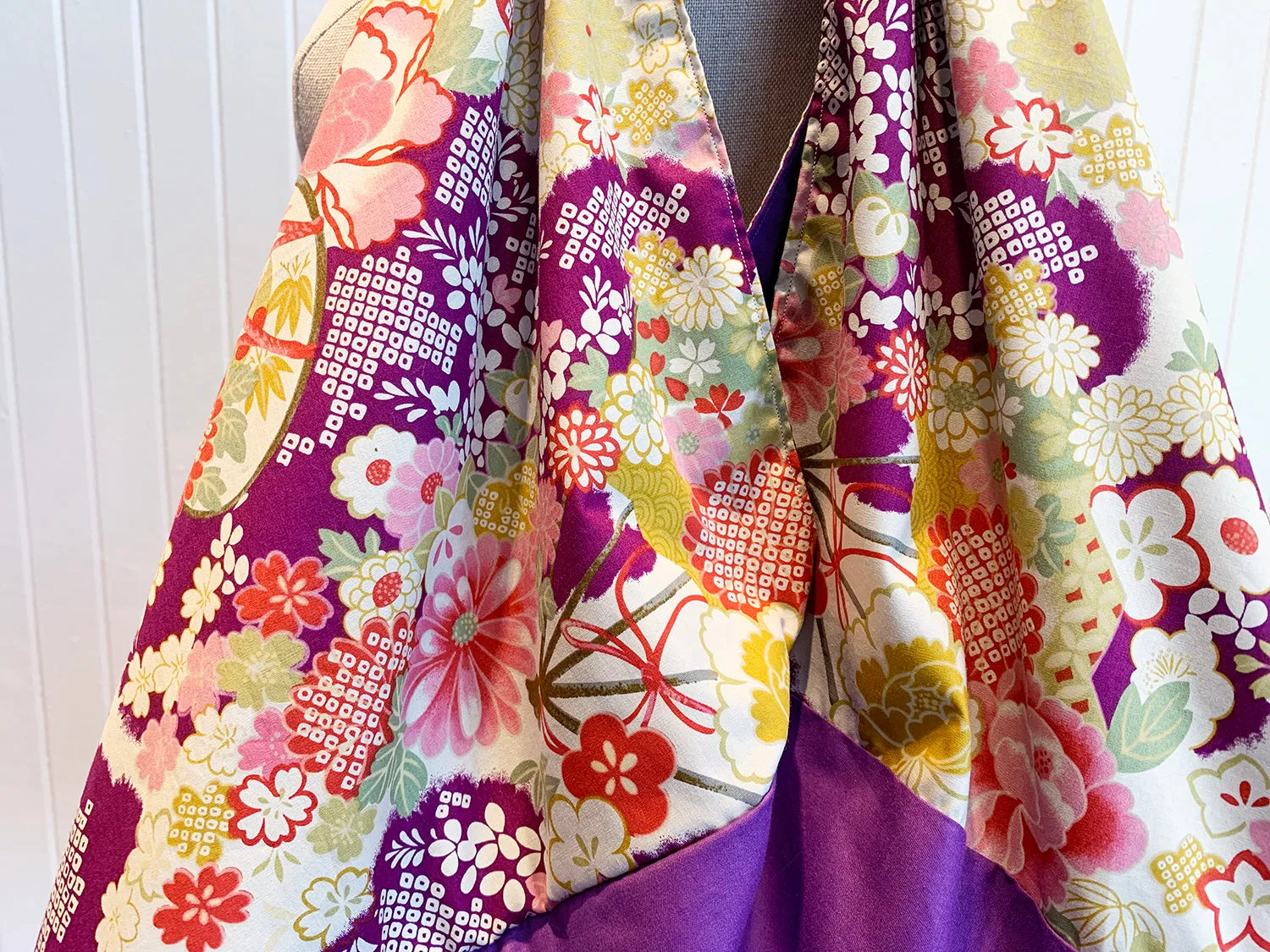 *Handmade* Origami bag | Market bag | Chrysanthemum (Purple)