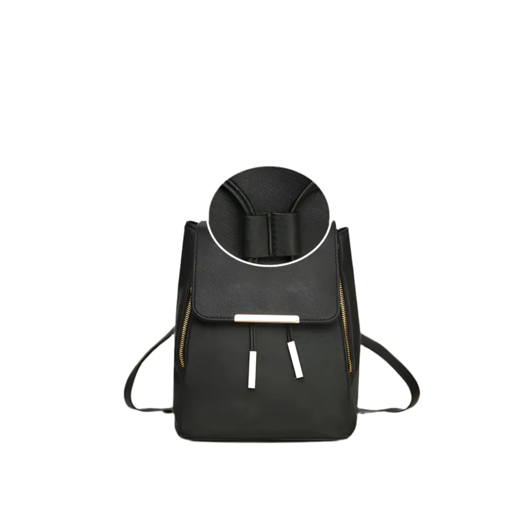 High-Quality PU Leather Women’s Backpack | Stylish Mochila Escolar for Teenagers