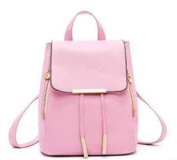 High-Quality PU Leather Women’s Backpack | Stylish Mochila Escolar for Teenagers