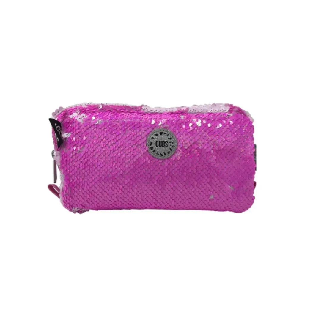 Hot Pink Sequin Pencil Case