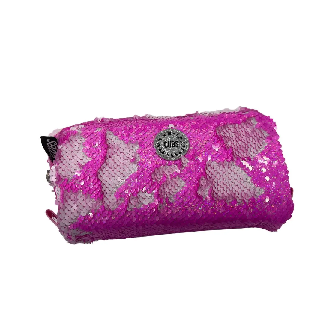 Hot Pink Sequin Pencil Case