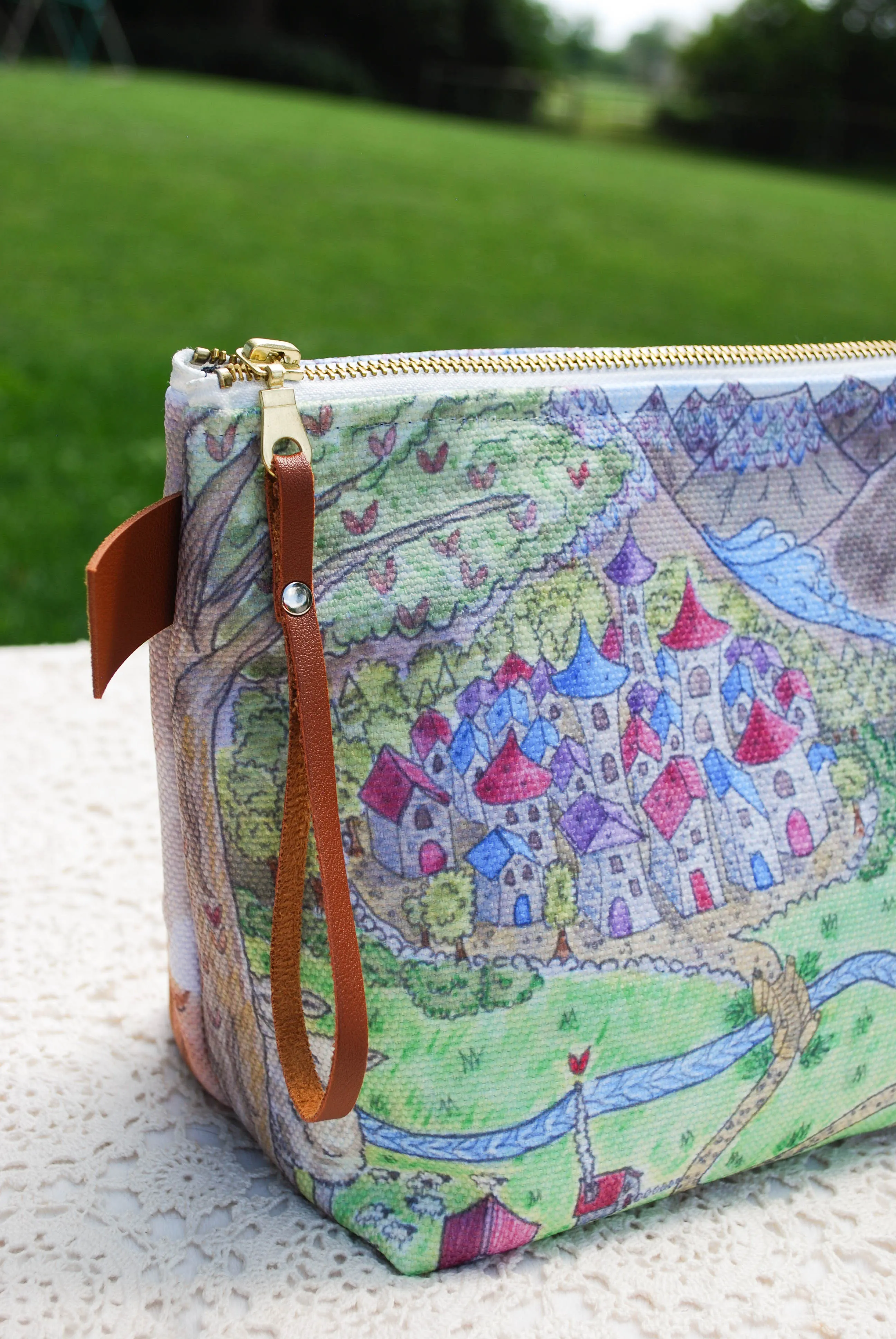 Illustrated Project Bag for Knitting, Crafts: "The Hidden Valley" from Story Maker