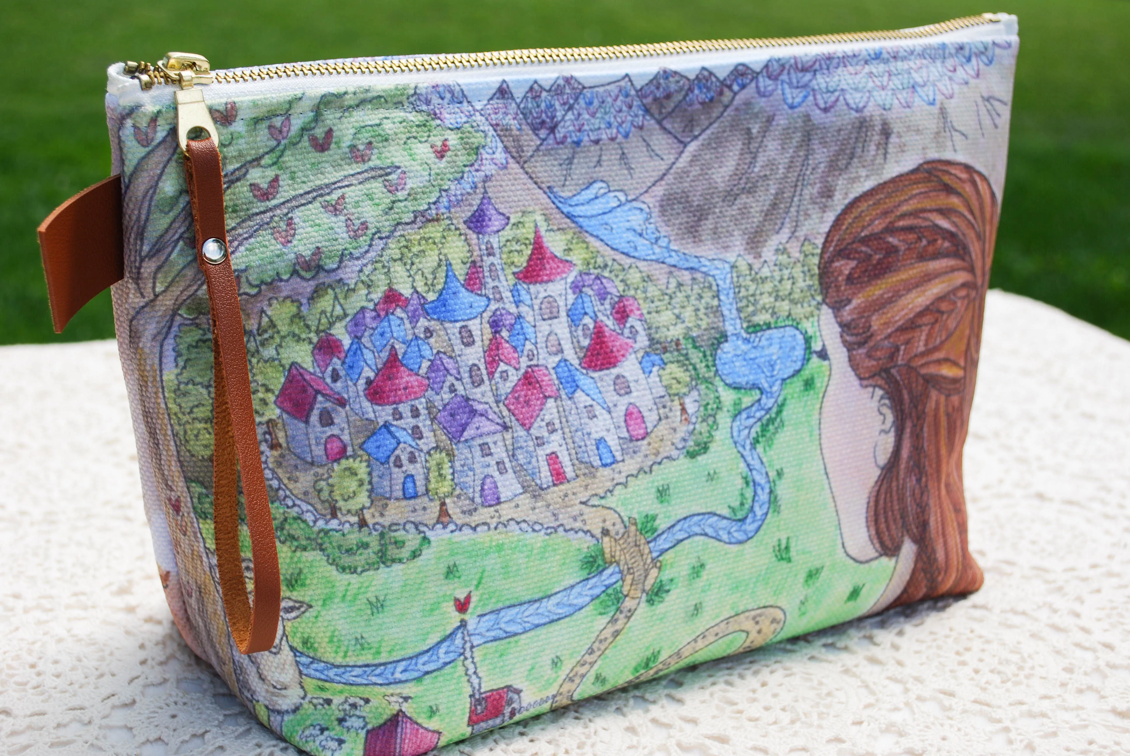 Illustrated Project Bag for Knitting, Crafts: "The Hidden Valley" from Story Maker