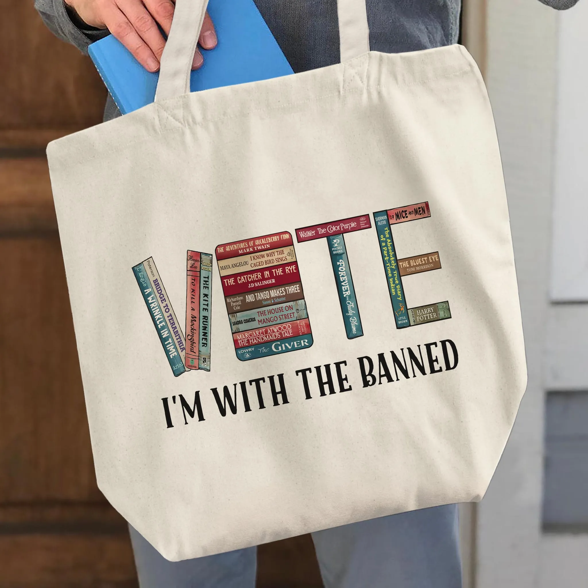 I'm With The Banned V Book Lovers Gift TBW551