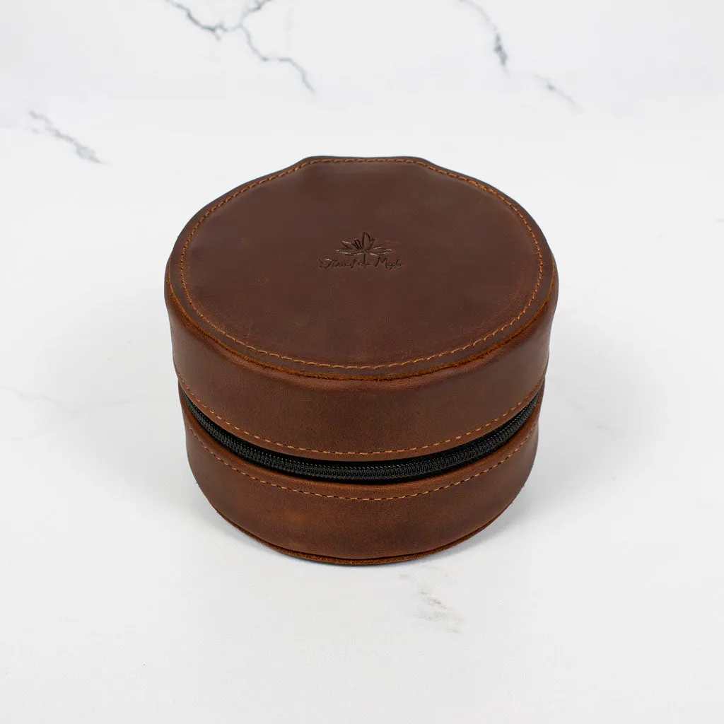 In the Round Leather Zip Case