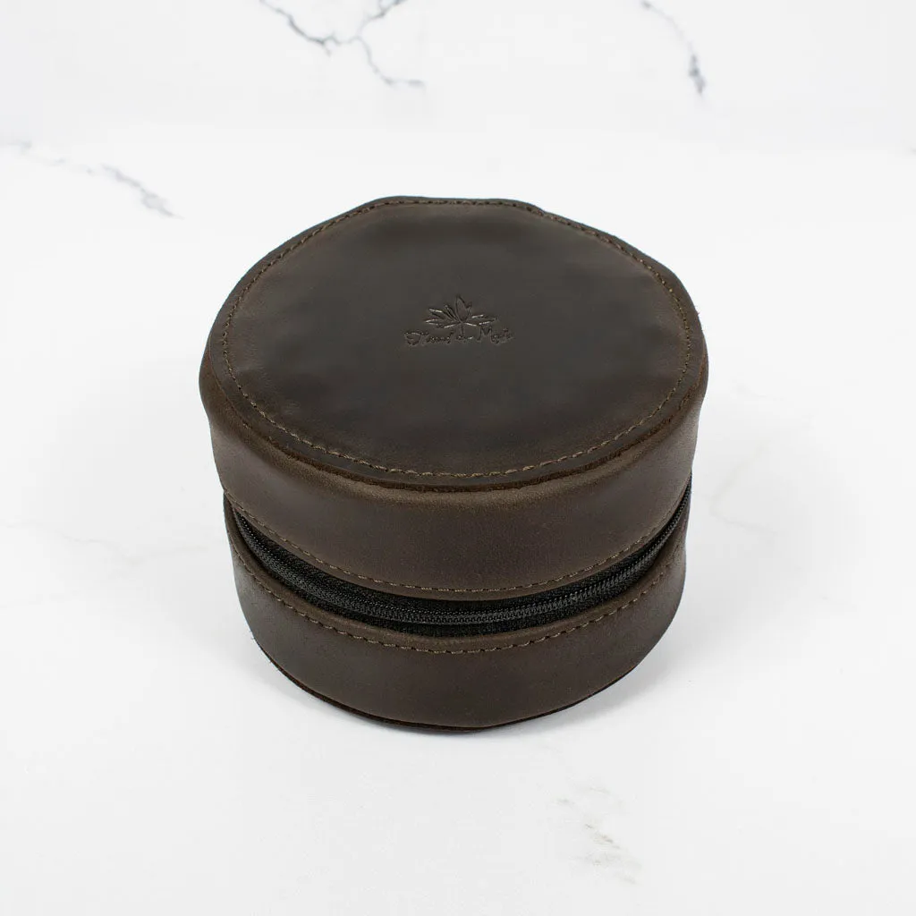 In the Round Leather Zip Case