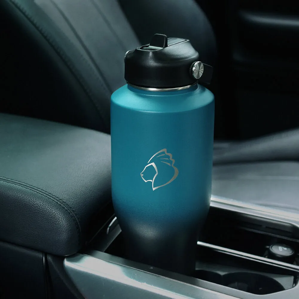 Insulated Water Bottle Fits in Car Cup Holder | 40oz  | Indigo Crush