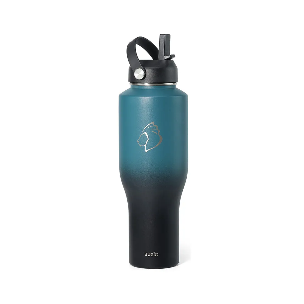 Insulated Water Bottle Fits in Car Cup Holder | 40oz  | Indigo Crush