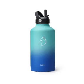 Insulated Water Bottle With 2 Lids | 64oz | Caribbean Blue