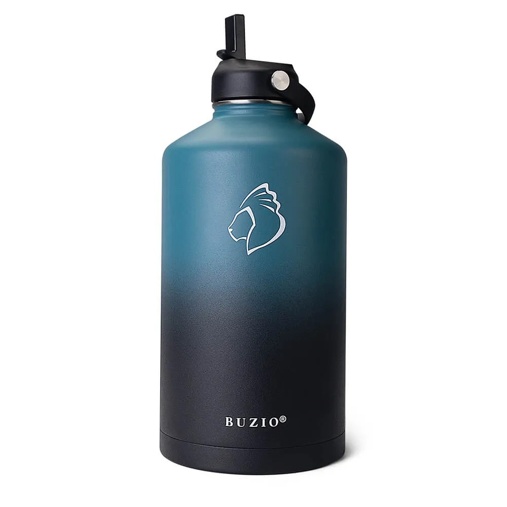 Insulated Water Bottle with Straw Lid | Indigo Crush | 128oz