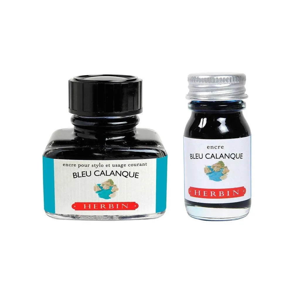 J Herbin Ink Bottle (10ml / 30ml) - Bleu Calanque