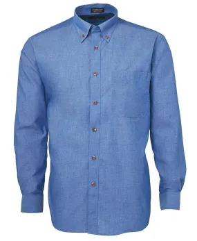 JB'S Long Sleeve Indigo Chambray Shirt 4IC