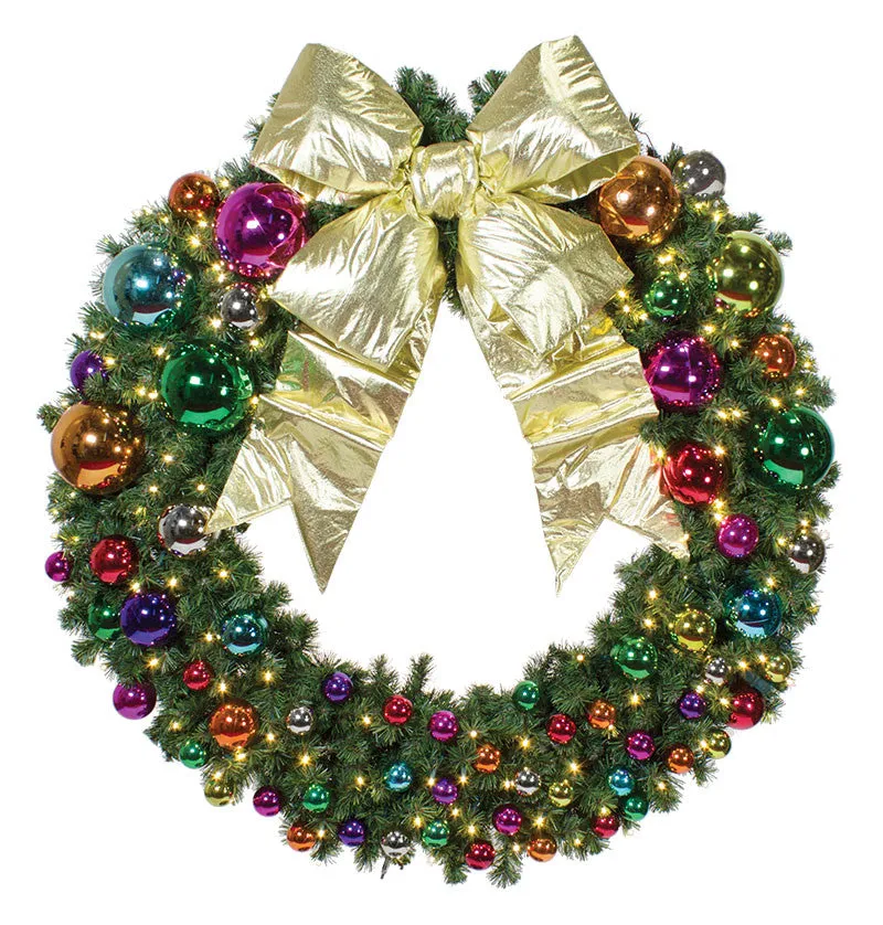 Jewel Tone Commercial Wreath