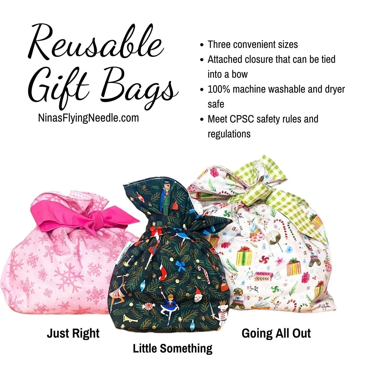 Just Right Gift Bag - Christmas Icons