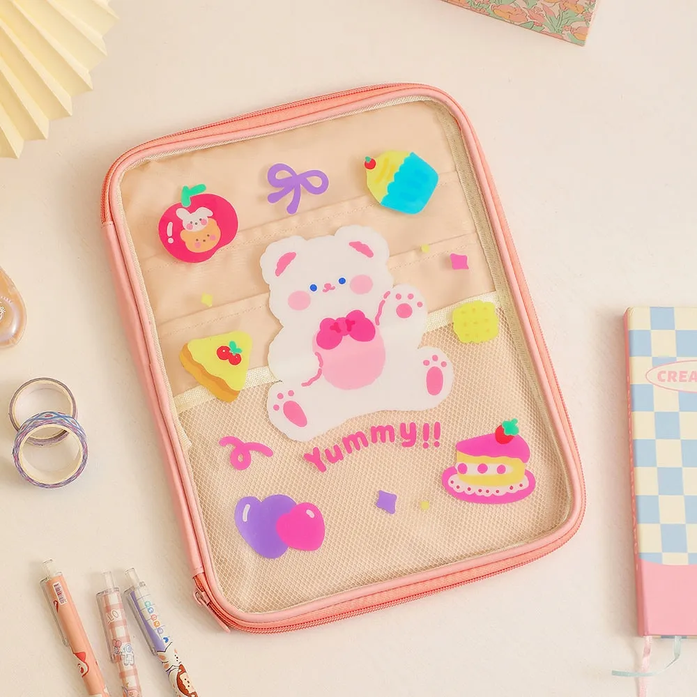 Kawaii Cute PVC Transparent Pencil Bag