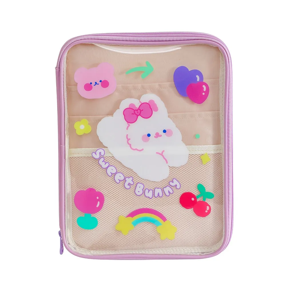 Kawaii Cute PVC Transparent Pencil Bag