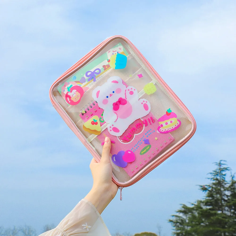 Kawaii Cute PVC Transparent Pencil Bag