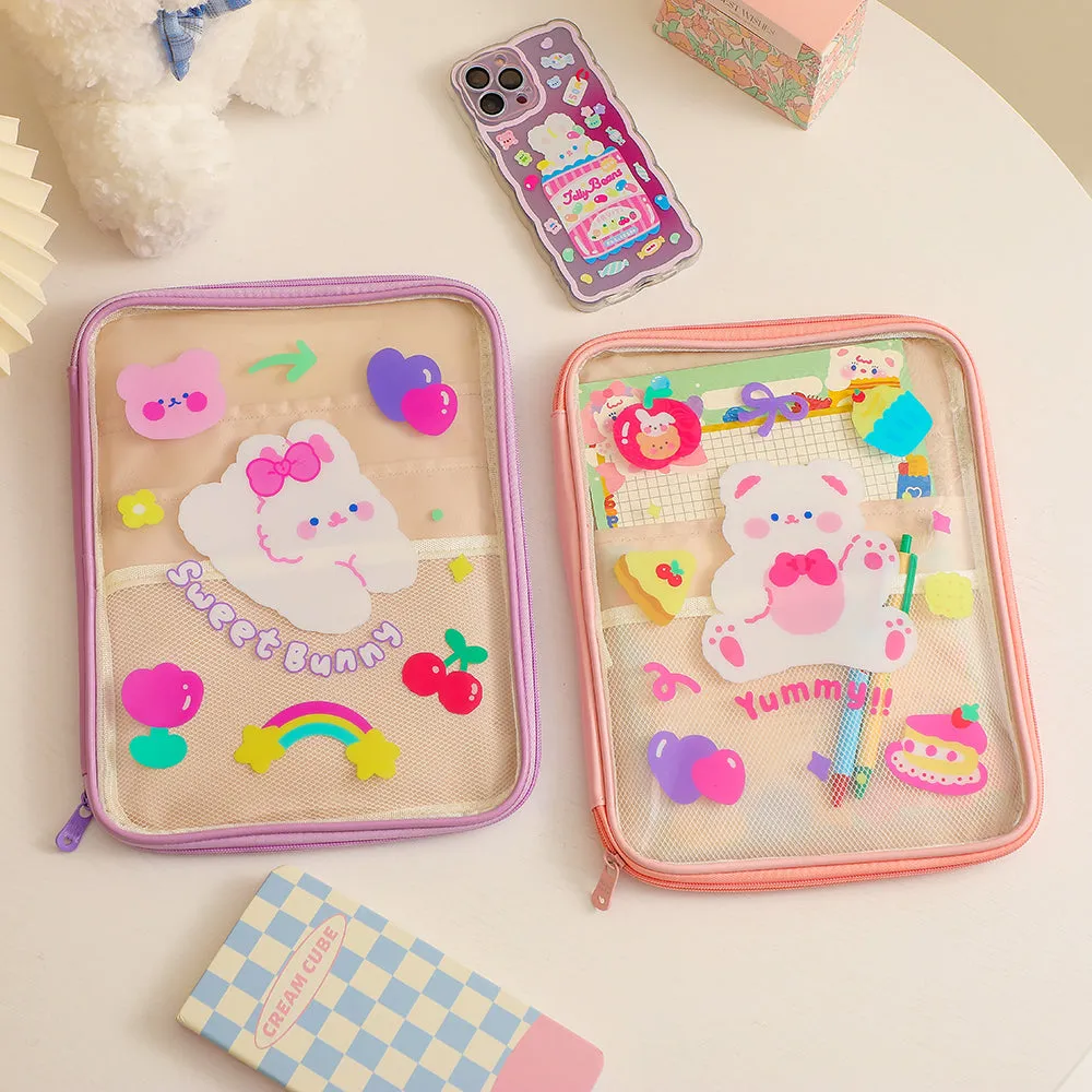 Kawaii Cute PVC Transparent Pencil Bag