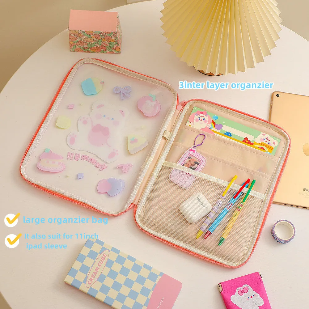 Kawaii Cute PVC Transparent Pencil Bag