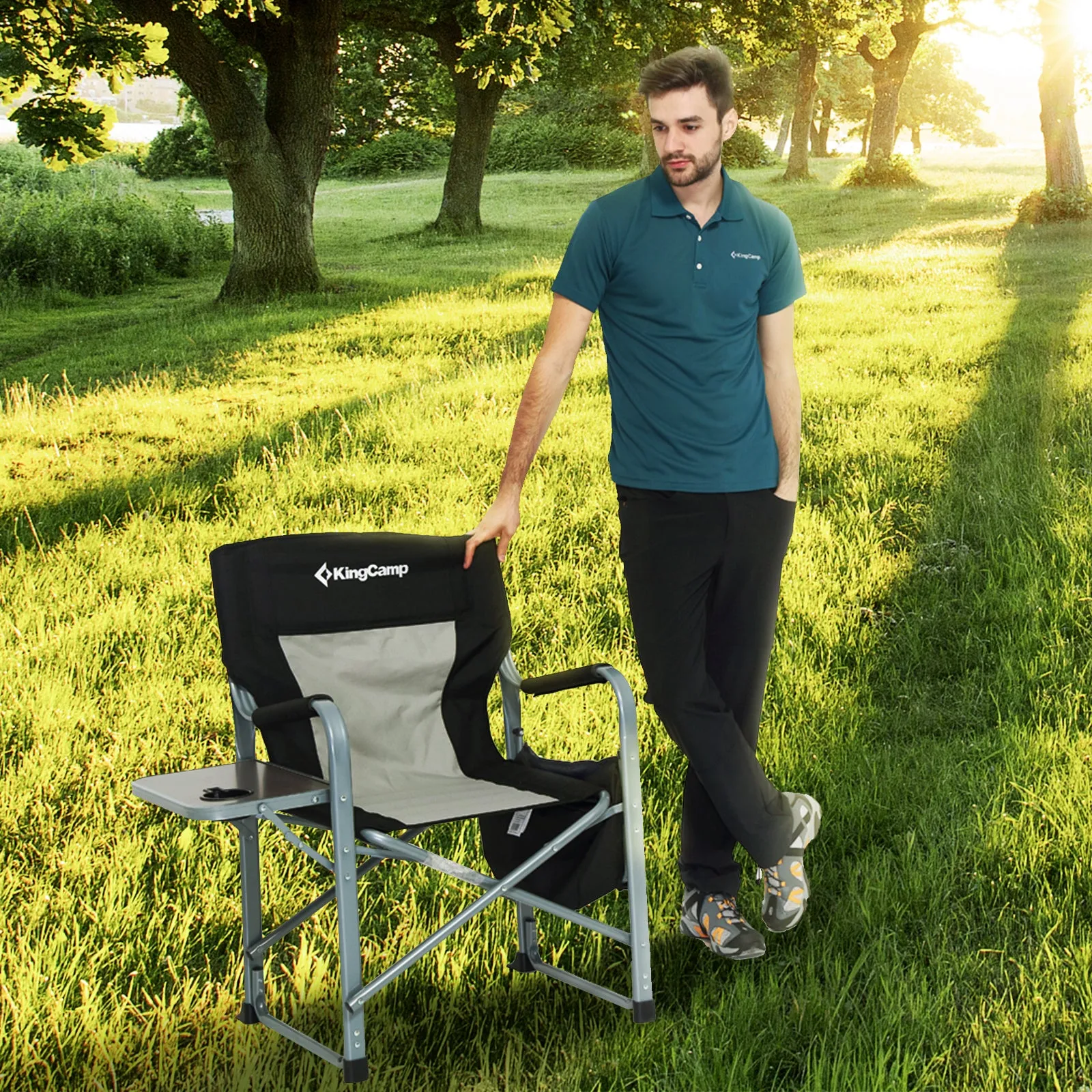 KingCamp Oversized Padded Folding Director Chair