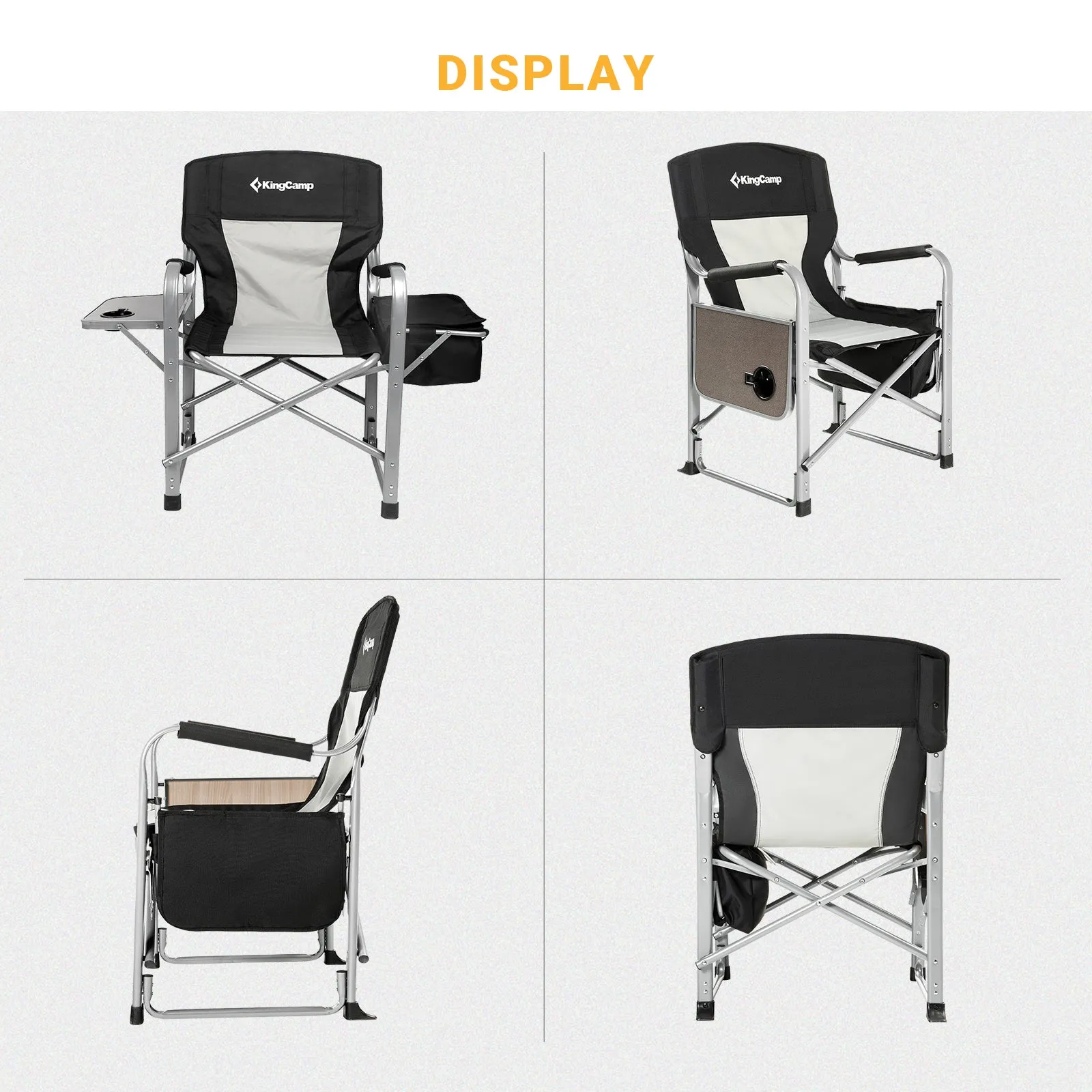 KingCamp Oversized Padded Folding Director Chair