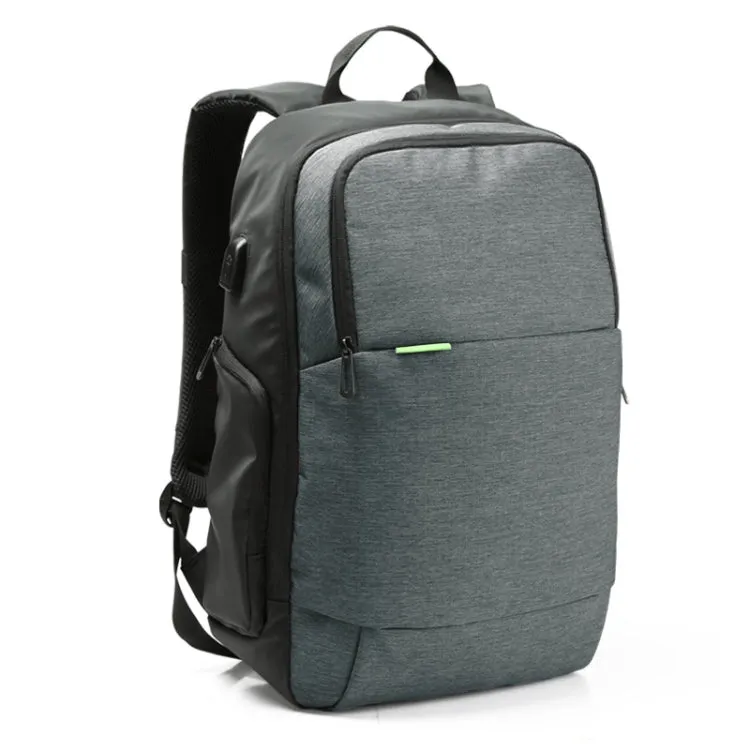 KINGSONS KS3143 Leisure Computer Bag USB Anti-Splashing Laptop Shoulder Anti-Theft Backpack(Gray)