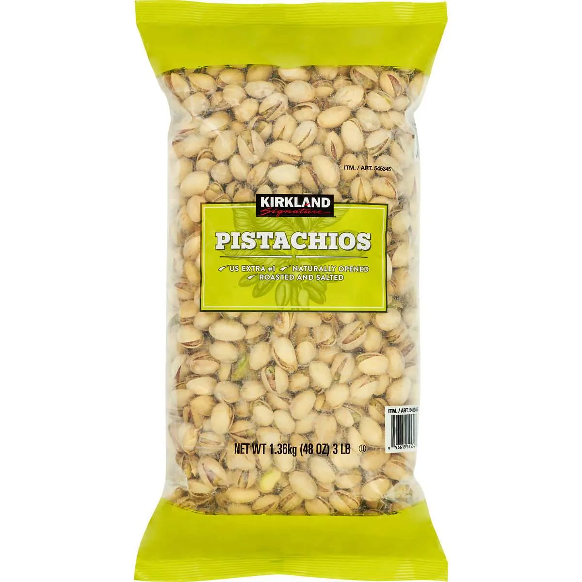 Kirkland Signature California In-Shell Pistachios, Roasted & Salted, 3 Pound