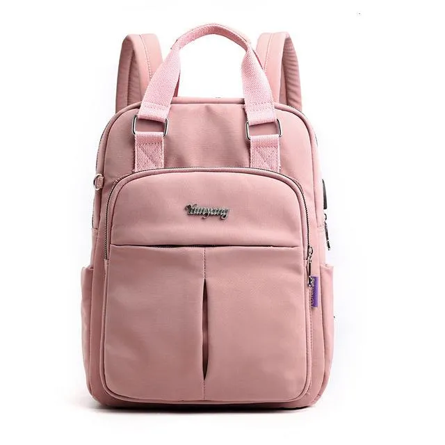 Laptop backpack for women 13.3inch waterproof USB charging backpack