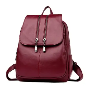 Laptop Backpack Women's Leather Luxury Backpack