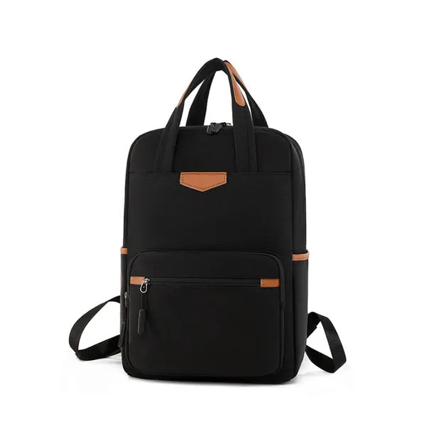 Laptop Black Backpack Purse for Women, 13.3 Inch Computer Business Stylish Black Backpacks 女士筆記本電腦黑色背包錢包，13.3 英寸電腦商務時尚黑色背包 KCBAG2230