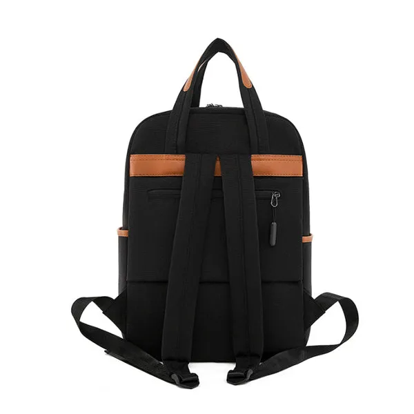 Laptop Black Backpack Purse for Women, 13.3 Inch Computer Business Stylish Black Backpacks 女士筆記本電腦黑色背包錢包，13.3 英寸電腦商務時尚黑色背包 KCBAG2230