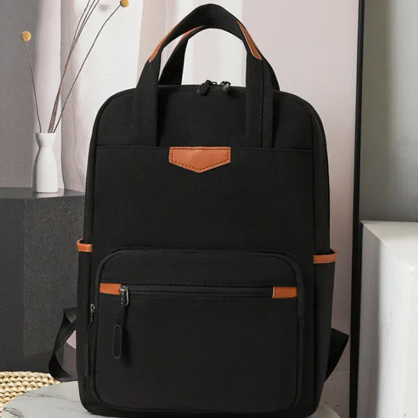 Laptop Black Backpack Purse for Women, 13.3 Inch Computer Business Stylish Black Backpacks 女士筆記本電腦黑色背包錢包，13.3 英寸電腦商務時尚黑色背包 KCBAG2230