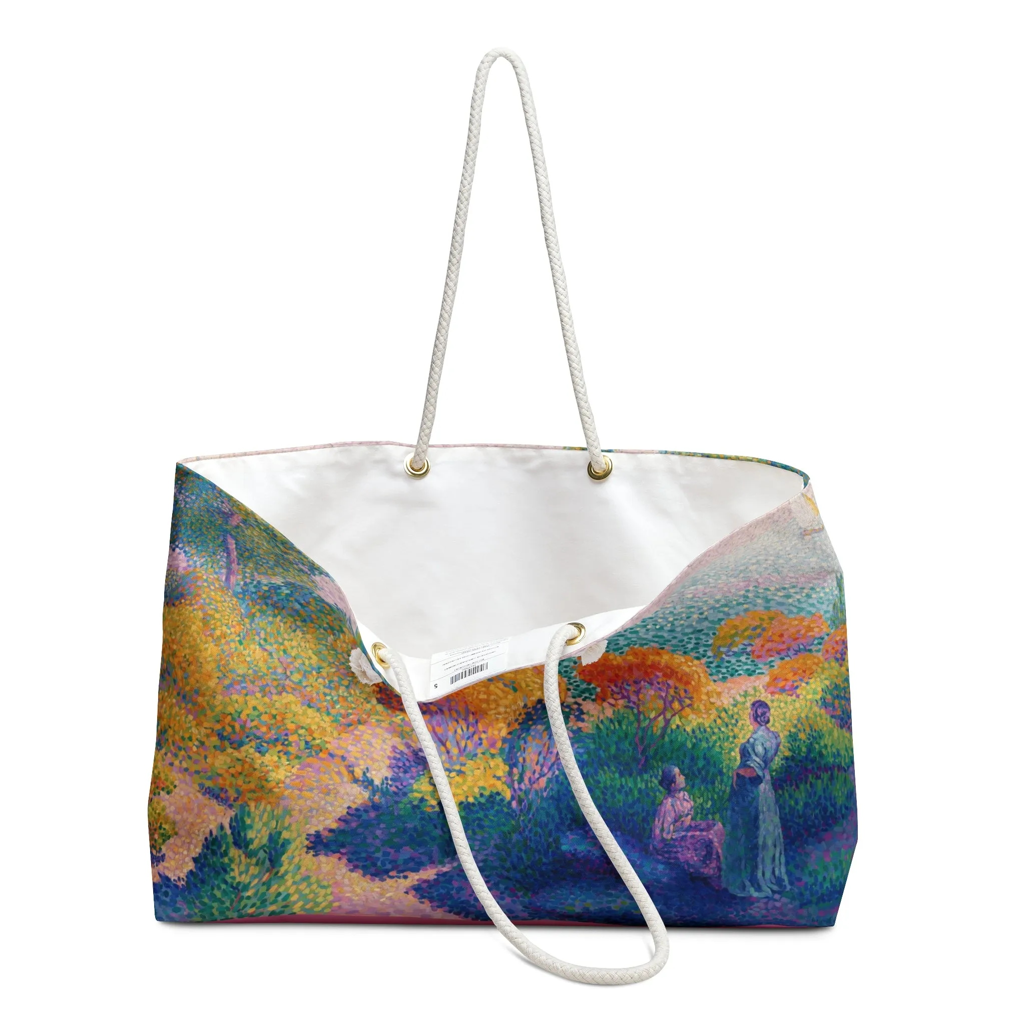 Large Weekender Bag - Two Women by the Shore - Fine Art