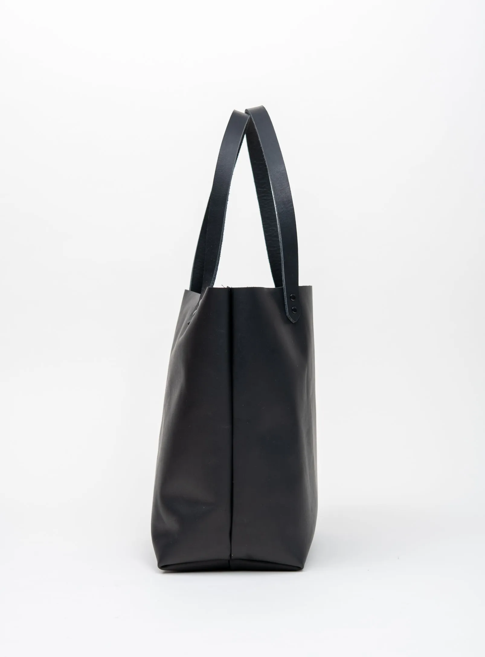 Leather minimalist tote bag FLORENCE model